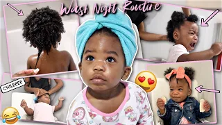 *REAL LIFE* Toddler Wash Night Routine || For 4c Natural Hair Babies 💗