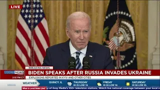 President Biden remarks on Russia's attack on Ukraine