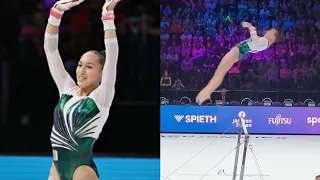 Kaylia Nemour (ALG) 🥈 Silver Medal - 15,033 Uneven Bars Final + reaction - World Championships 2023