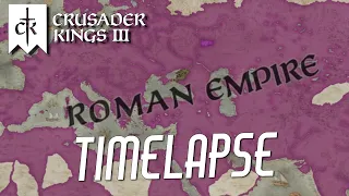 Crusader Kings 3 - Roman Empire World Conquest Timelapse (almost 100% one culture)