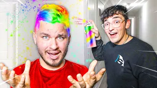 I Dyed My Friends Hair WITHOUT Him Knowing!