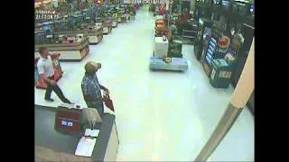 Surveillance footage of Palm Coast gas station robbery suspect
