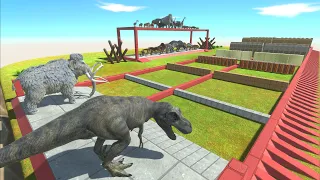 Animals And Carnivore Dinosaurs passing through walls - Animal Revolt Battle Simulator