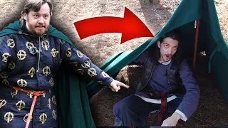 A medieval cloak TENT?!  Camping and sleeping for the Medieval Adventurer