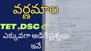 tet ,dsc important bits //ధ్వని //ధ్వనిబేధం//తెలుగు వర్ణమాల// వర్ణోత్పత్తి స్థానాలు//#dsc2024