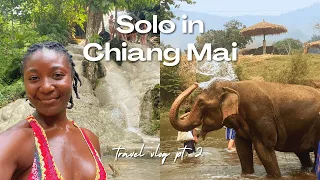 Chiang Mai Solo Adventure: Sticky Waterfall Climb and Ethical Elephant Sanctuary | Travel Vlog Pt.2