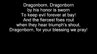 SKYRIM THEME (DRAGONBORN) ENGLISH LYRIC VERSION