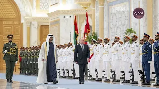 رئيس الدولة يستقبل الرئيس الروسي الذي يقوم بزيارة دولة الإمارات