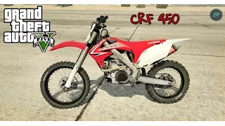 Honda CRF 450 - Real Engine Sound Mod - Real Life Bikes Mod #5 - GTA 5 Dirt Bike Mod