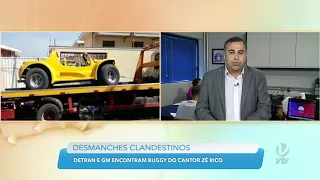 Carro roubado de cantor é encontrado em desmanche