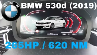 BMW 530d  G30 2019 (265hp/ps) 620 NM  0-100 km/h acceleration