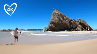 4K Virtual Walk - Beautiful Currumbin Beach, Gold Coast, Australia - Treadmill Background From 3:22