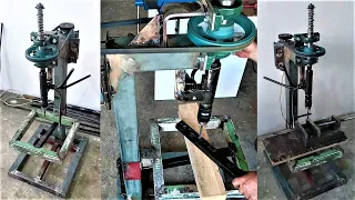 How to make a real drill press! Benchtop drill machine making