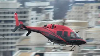 FBI Bell 429s land atop FBI Headquarters