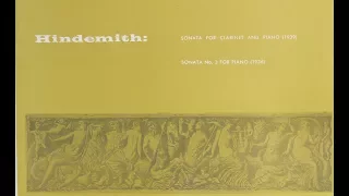 Hindemith ‎– Sonata For Clarinet 1939, Sonata No 3 For Piano (1936) Lyrichord ‎– LL 15