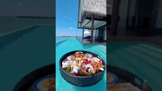 🇲🇻 The Fascinating Floating Breakfast In The Maldives #shorts