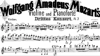 Mozart Violin Concerto no. 3 in G major K 216 1mv piano accompaniment