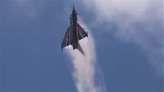 RAF Typhoon with epic vapour, Southport Airshow 2022