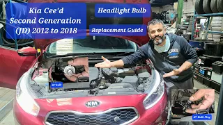 how to change left main dipped bulb on Kia Cee'd #headlight