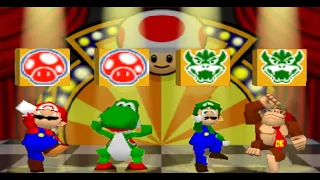 Mario Party 2 - 30 Minigames - Mario vs Luigi vs Donkey Kong vs Yoshi (Master Cpu)