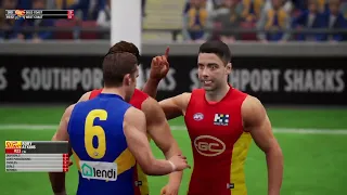 AFL Gold Coast VS West Coast Highlights R20 2022 AFL Evolution 2