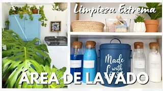 🪴LIMPIEZA EXTREMA ÁREA DE LAVADO Y PATIO | Receta fácil ➕TOUR por mi cuarto de lavado al exterior