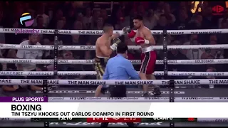 Boxing: Tim Tszyu Knocks Out Carlos Ocampo In First Round.