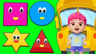 Shapes Song for Kids: Round, Square, Triangle | Rain rain go away | Nursery Rhymes | Kindergarten