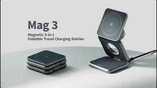 Mag 3 Magnetic 3-in-1 Foldable Travel Charging Station｜Reveal｜ ADAM elements