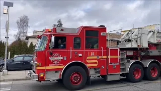 Seattle Fire Ladder 9, Engine 40 and Medic 31 responding