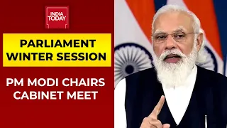 Winter Session: PM Modi Chairs Meeting With Cabinet Members, Rajnath Singh, Nitin Gadkari Take Part