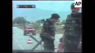 MONTENEGRO: YUGOSLAV ARMY CHECKPOINT FOOTAGE