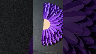 beautiful butterfly purple paper flower wallmate #shorts #diy #homedecor #youtubeshorts #ashortaday