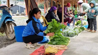 Trieu Thi Thuy: Harvest Bamboo Shoots, Rattan tree & Green vegetables Goes to the market to sell