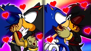 SONICA.EXE & SHADINA.EXE KISSED SONIC & SHADOW!! - [Sonic Comic Dub Compilation]