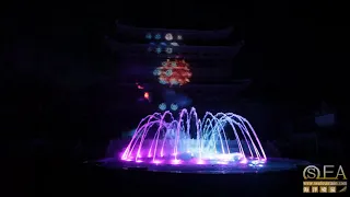 gubei town 3D mapping show with music dancing fountain show in china