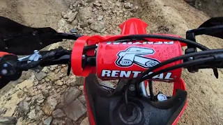 Epic Muddy Hill Climbs on the Honda 250 RX Front Side of Daniel Trail Uwharrie OHV NC