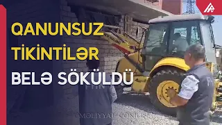 Masazırda və Lənkəranda tikintilər söküldü - APA TV