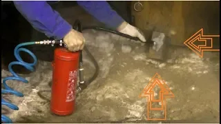 SANDBLAST-FIRE EXTINGUISHER WORKS FROM THE BUTTON!