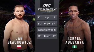 UFC 259: Jan Blachowicz vs. Israel Adesanya [Full Fight Sim] UFC 4