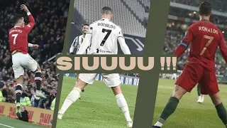 Compilation of Cristiano Ronaldo's "siuuu" goal celebration