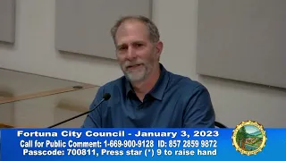 Fortuna City Council Meeting - 2023-01-03