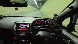 Peugeot 208 GTi PeugeotSport FPV 4K through Conwy Tunnel
