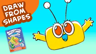 Kids, learn to draw a fun Marshmallow Martians character using shapes. An easy how-to-draw tutorial!