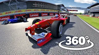 360° Cockpit view Ferrari F1 2000 Formula One racing