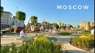 Walking tour of Moscow. New park on Paveletskaya square!