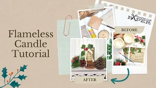 DIY Flameless Candle Decoupage Tutorial For Beginners | ChristianCraftPaper.com