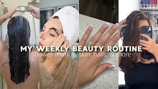 WEEKLY BEAUTY ROUTINE VLOG (ending with me in tears LOL)♡ Shower Routine, Nails, Hair, & more!