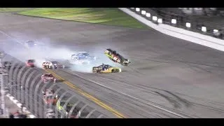 2014 Budweiser Duels Finish Crash and Clint Bowyer Flip from the stands