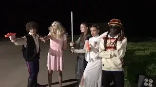 Stranger Things Cast celebrating Halloween